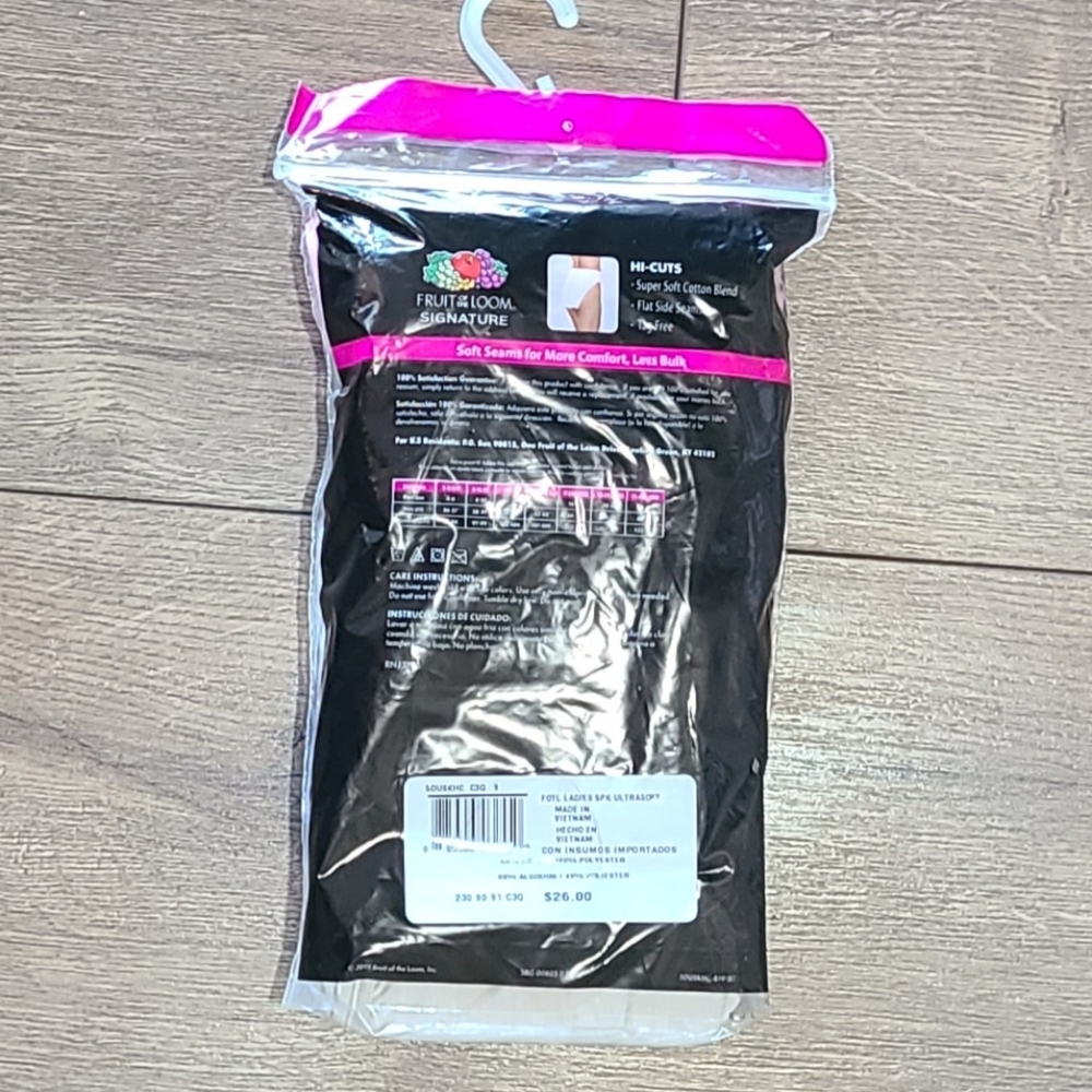 NWT'S - FRUIT OF THE LOOM - 5 Pair Pack - Ultra Soft Hi-Cuts - Size 9/2x - Picture 2 of 2
